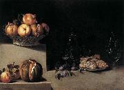HAMEN, Juan van der Still-Life with Fruit and Glassware Sweden oil painting artist